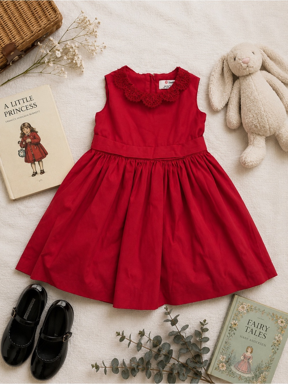 Jason Wu for Target Neiman Marcus Red Lace Collar Holiday Dress Girls 4T